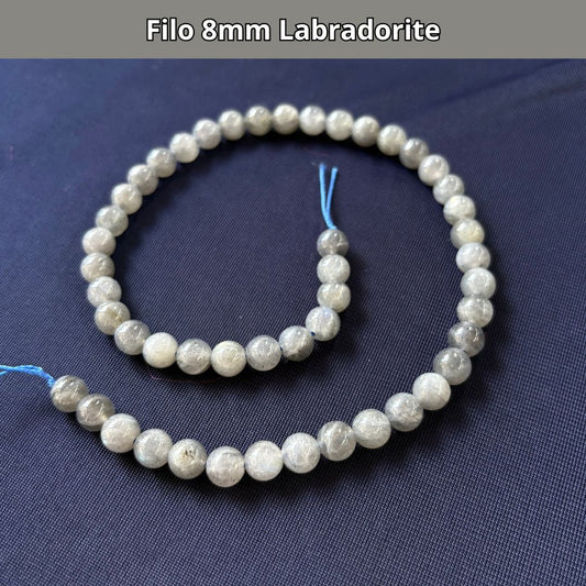 Fili in pietra naturale Labradorite 8mm (47 perle)