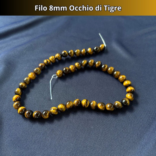 Fili in pietra naturale Occhio Di Tigre 8mm (46-49 perle)
