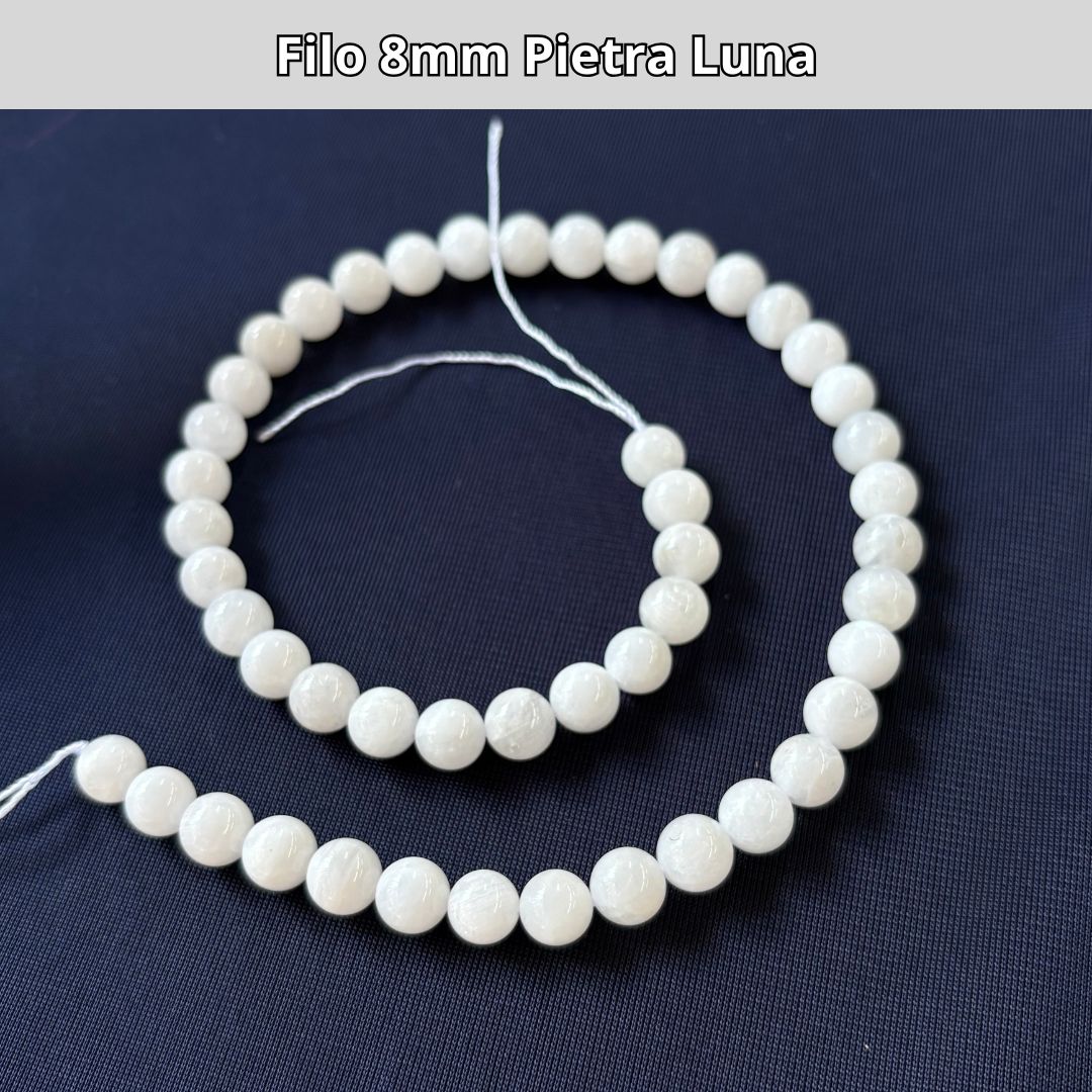 Fili in pietra naturale Luna 8mm (50 perle)