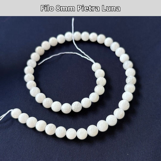 Fili in pietra naturale Luna 8mm (50 perle)