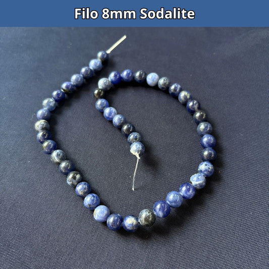 Fili in pietra naturale Sodalite 8mm (45-47 perle)