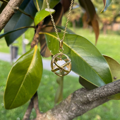 Collana Genesa Howlite – Acciaio Oro