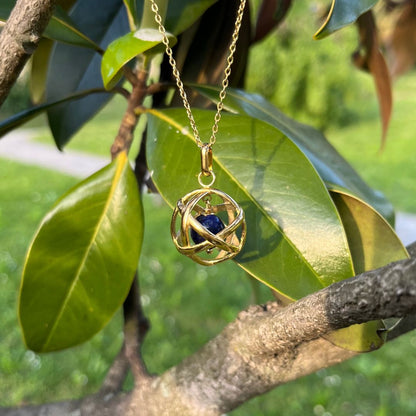 Collana Genesa Lapislazzuli – Acciaio Oro
