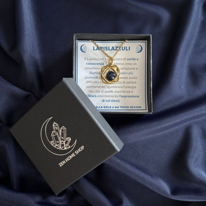 Collana Genesa Lapislazzuli – Acciaio Oro