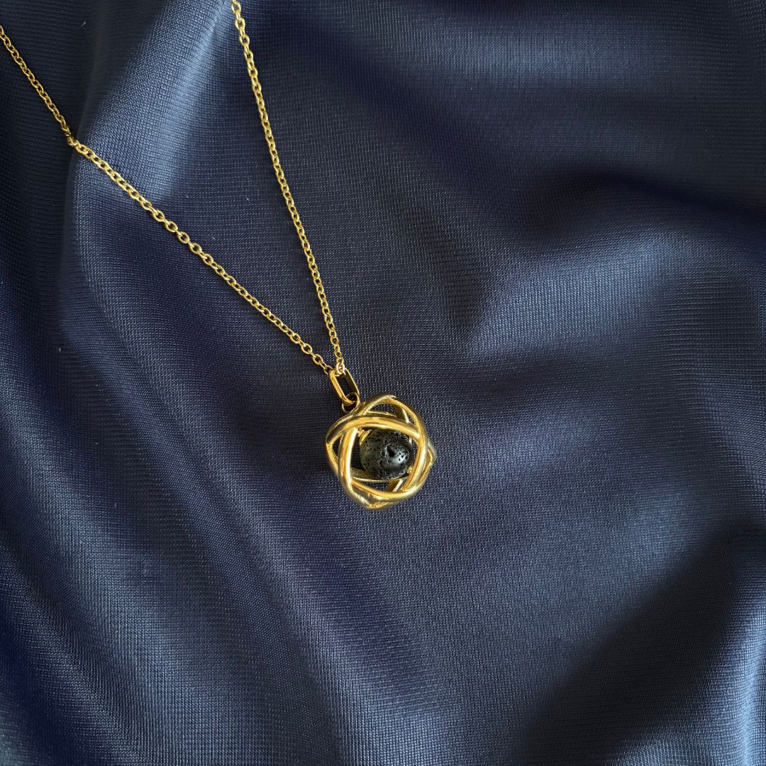 Collana Genesa Lava – Acciaio Oro