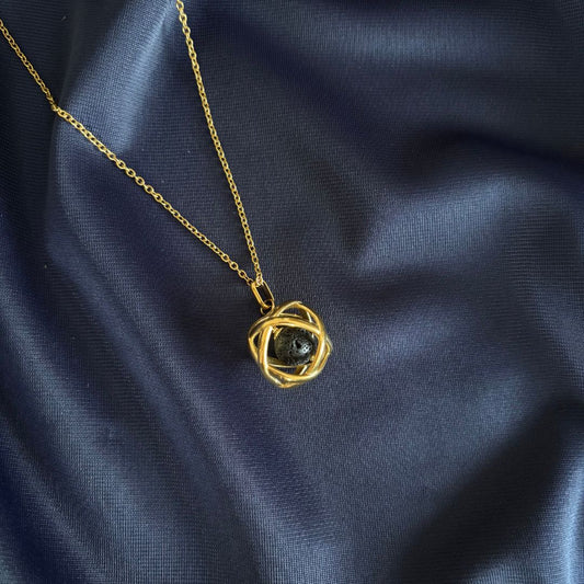 Collana Genesa Lava – Acciaio Oro