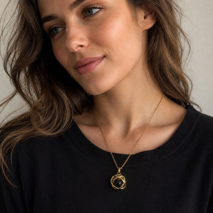 Collana Genesa Lava – Acciaio Oro