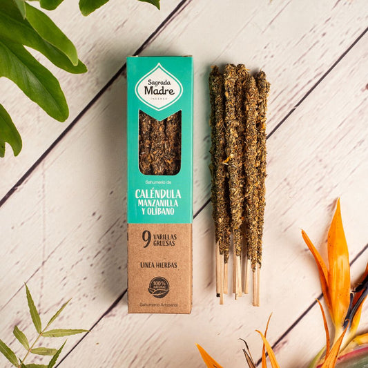 Linea Herbal - Calendula - Manzanilla - Frankincense 9pz (Sagrada Madre)