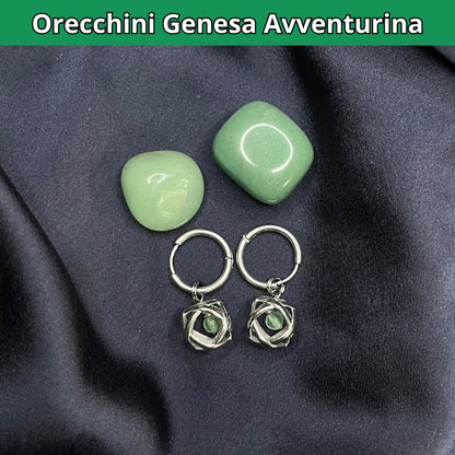 Orecchini Genesa Avventurina