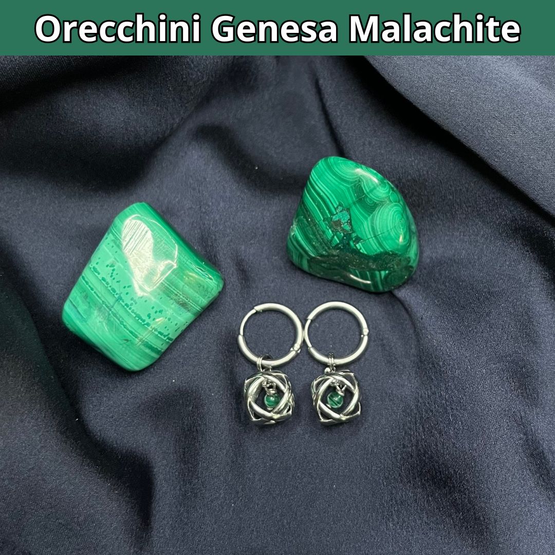 Orecchini Genesa Malachite