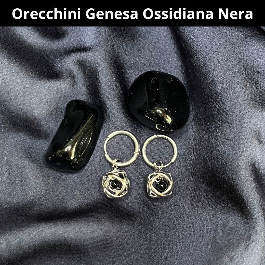 Orecchini Genesa Ossidiana Nera