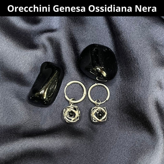 Orecchini Genesa Ossidiana Nera