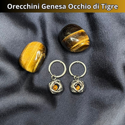 Orecchini Genesa Occhio di Tigre
