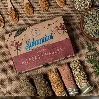 Linea Sahumitos Small Smudge x5 Herbs and Woods/Maderas