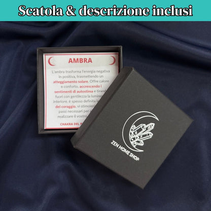 Collana Regolabile Genesa Ambra (Acciaio Inox)