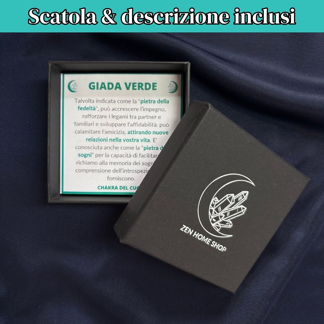 Collana Regolabile Genesa Giada Verde (Acciaio Inox)