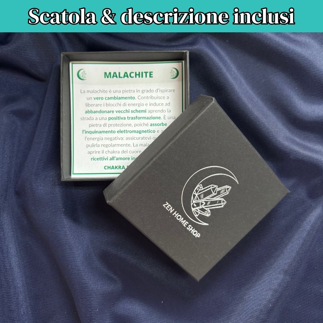 Bracciale Saturno Malachite da 6 mm