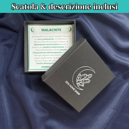 Bracciale Saturno Malachite da 6 mm