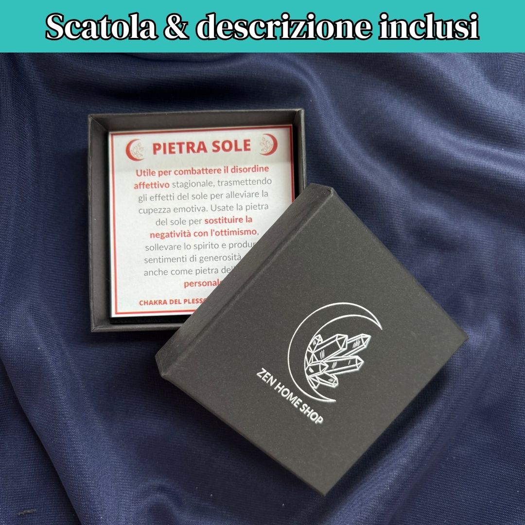 Bracciale Equilibrio Chakra Pietra sole e luna 6mm
