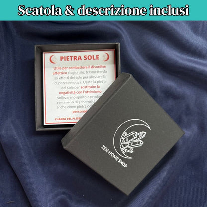 Bracciale Equilibrio Chakra Pietra sole e luna 6mm