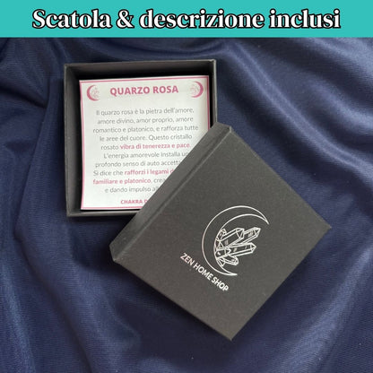 Bracciale Saturno Quarzo Rosa da 6 mm