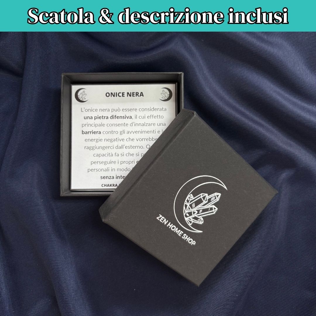 Bracciale Saturno Onice Nera da 6 mm