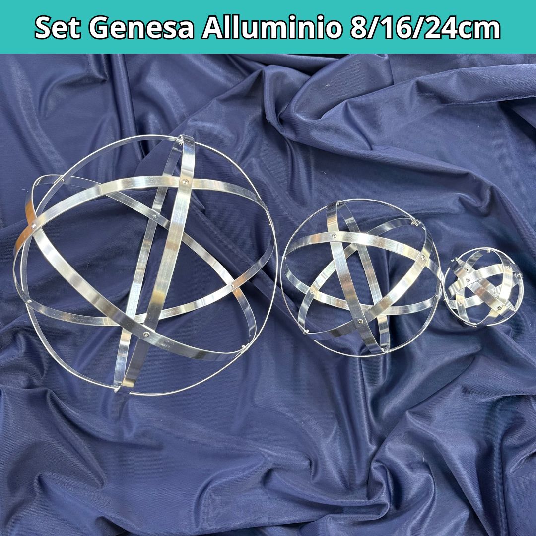 Genesa Crystal Alluminio Set 8/16/24cm