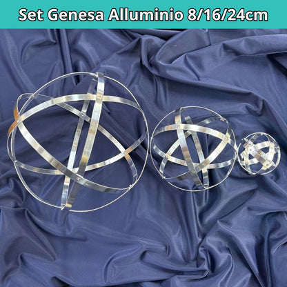 Genesa Crystal Alluminio Set 8/16/24cm