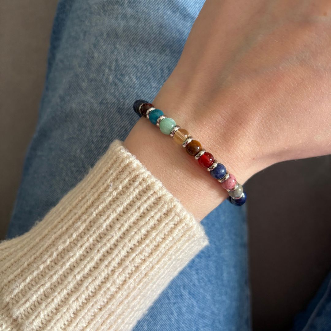 Bracciale Sistema Solare con Pietre Naturali e Lapislazzuli – Universo e Pianeti