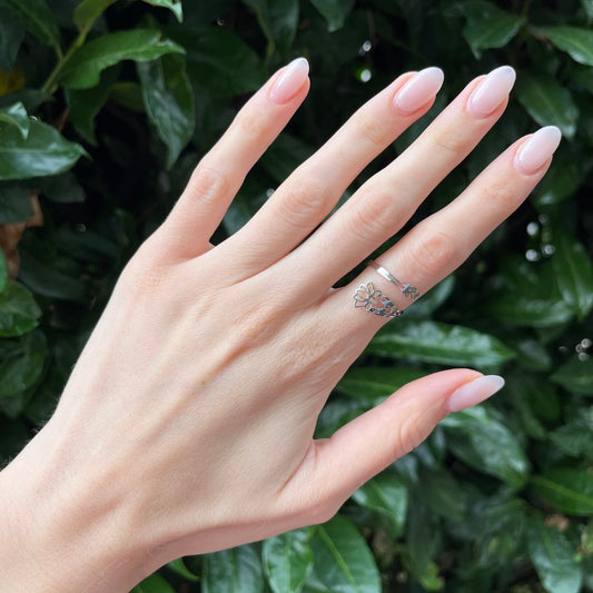 Anello Regolabile Fiore di Loto (acciaio inox)