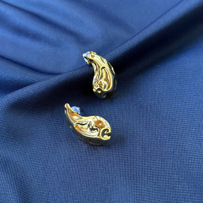 Orecchini Goccia Oro Effetto Luce in Acciaio Inossidabile