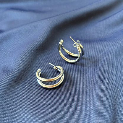 Orecchini Luna in Acciaio Inossidabile 304 – Design Moderno e Minimal