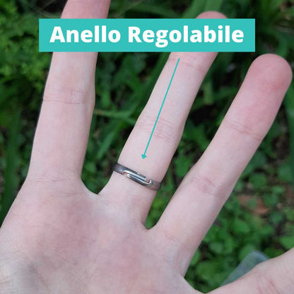 Anello con pietra naturale Lapislazzuli cabochon 8mm
