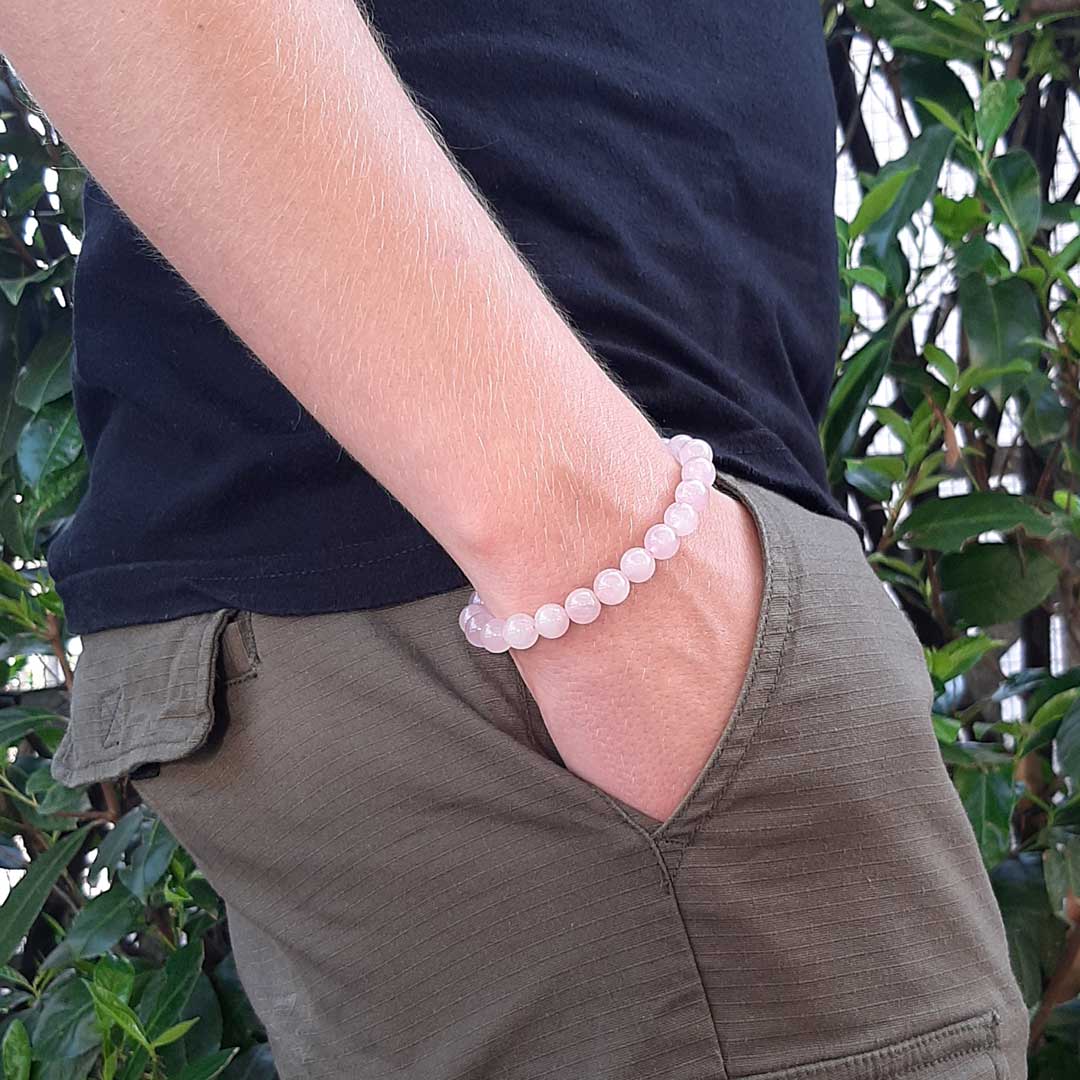 Bracciale Venere Quarzo Rosa da 8mm