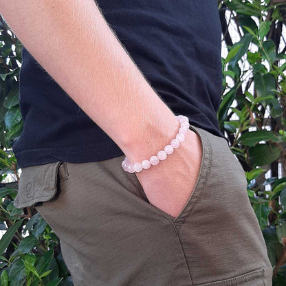 Bracciale Venere Quarzo Rosa da 8mm